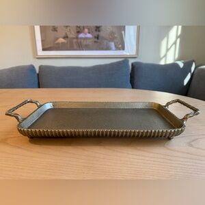 Studio McGee Gold Rectangular Tray with Handles